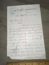 Antique Letter Demanding Payment 1879 Scientific American Angry Letter￼ picture