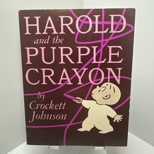 1955 Harold and the Purple Crayon by Crocket Johnson Harper & Row Vtg Softcover picture