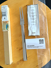 Alessi Rundes Modell Serving Fork 18/10 Stainless Steel Silver 11.5in MAK picture