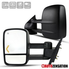 Fit 2007-2013 Chevy Silverado Sierra Yukon Power Heated Tow Mirrors+LED Signal picture