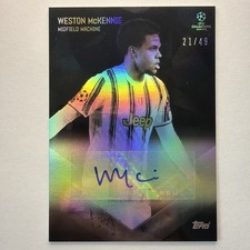 2021 Topps Weston McKennie Curated UCL Midfield Machine Silver Auto #21/49 picture