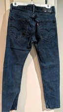 Levi's 502  Men's Dark Blue Denim Jeans Tapered Fit 5-Pocket Logo. picture