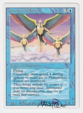 Signed Phantasmal Forces NM Revised Edition Artist Mark Poole 1994 MTG Magic picture