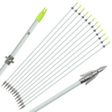 12 PCS 36 Inch Bowfishing Arrows 8mm Fishing Arrow Fiberglass Detachable Tip picture