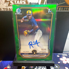 Bowman Chrome 2024 Ricky Monies 1st Bowman Green Auto /99 CPA-RM Brewers picture