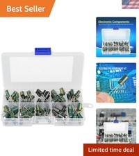 100pcs DIY High Grade Audio Capacitor Assorted Electrolytic Capacitors Kit 10... picture
