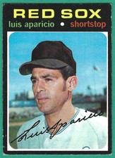 1971 Topps #740 Luis Aparicio - Boston Red Sox - Short Print - VGEx - CENTERED picture