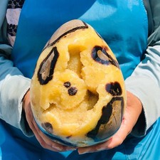7.67LB Natural Turtle Back Stone  Shape Dragon Crystal Crack Mineral specimen picture