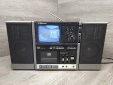 Vtg 1985 Emerson XLC-555 Boombox Television Cassette Tape Radio TV Tested READ picture
