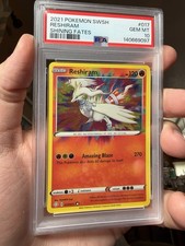 2021 POKEMON SWORD & SHIELD SHINING FATES #017 RESHIRAM PSA 10 picture