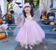 Lavender Butterfly Fairy Halloween Costume Girls Kids Dress Up Wings |US STOCK picture