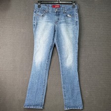 Hollister Co. Women's blue Distressed Light Wash Bootcut Jeans Size 4 picture