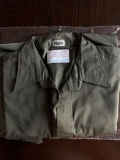 VTG Sears Olive Green Work Shirt L/S Fieldmaster Friday the 13th Jason Voorhees  picture