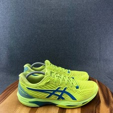 Asics Solution Speed FF 2 Clay 1042A134.300 Womens 10.5 Neon Green Tennis Shoes picture
