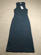 Boden Dress Womens 6L Tall Blue Mock Neck Sleeveless Knit Sheath Knee NWT picture