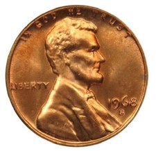 1968 S Lincoln Memorial Cent Uncirculated US Mint picture