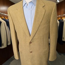 Vintage Canali Blazer 42r 52it  Full Canvas Geometric Basketweave Virgin Wool picture