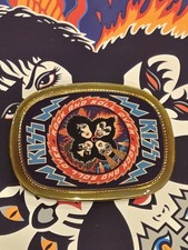 1977 KISS Rock And Roll Over Belt Buckle Pacifica Mfg Vintage Nice picture