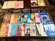 Vintage 1930s-1950s Sheet Music Huge 24-Piece Lot - Sinatra, Big Band, & Movie picture