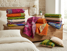 Wholesale Lot Kantha Quilt Indian Vintage Reversible Twin Handmade Blanket Quilt picture
