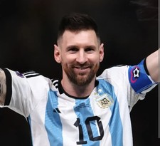 Genuine Adidas '22 Argentina 10 Leo Messi World Cup Jersey Large NWT Fan Version picture