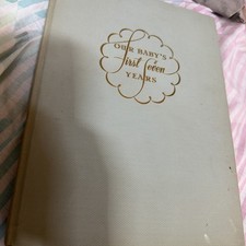Vintage 1942 Hardcover Baby Book, 