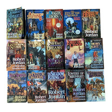 Robert Jordan Wheel of Time Complete Series 1-14 + Pre 15 PBs OG Cover VG picture
