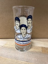 1984 Little Caesars/Detroit Tigers Tumbler Glass. Trammell/Rozema/Johnson. picture