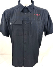 NEW Utah Utes Under Armour Motivate Black Button Up SS Collared Shirt Men's 2XL picture