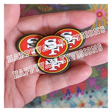 4 Pce SAN FRANCISCO Football Team Silicone Focal Beads DIY Pens Keychains picture