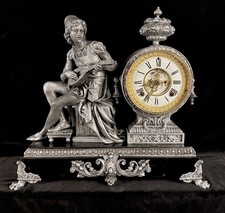 ANSONIA “TROUBADOUR” MANTLE CLOCK ~ RUNNING AND STRIKING~STUNNING FINISH picture