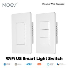 MOES 1/2/3/4 Gang WiFi Smart Wall Light Switches Combo Alexa Google APP Remote picture