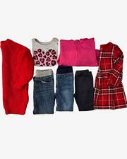 Girls 2T 24M Clothes Lot 7 Pc Old Navy Cherokee Fall Winter Jeans Dress Sweater picture