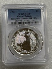 🌟2023 Great Britain Britannia 1oz Silver Coin PCGS MS67 🌟 picture