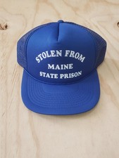 Vintage Stolen From Maine State Prison Trucker Hat Blue Shawshank Redemption  picture