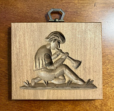 Vintage Carved Wood Cookie Mold Signed Don Dillon Pennsylvania picture