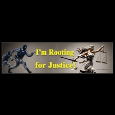 I'm Rooting for Justice BUMPER STICKER or MAGNET anti Trump Rule of Law anti-Ice picture