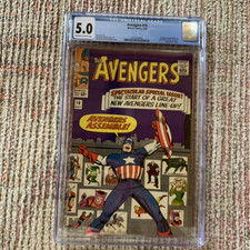 Avengers #16 1965 Marvel CGC 5.0 Captain America Hawkeye Scarlet Witch picture