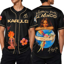 Karol G Viajando Por El Mundo Tropitour 2026 Nos Vamos Baseball Jersey Full Size picture