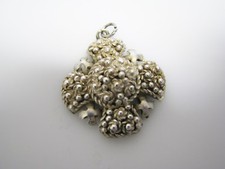 c833 Vintage Sterling Silver Cross Pendant  picture