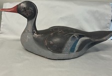 Belgian Decoy Duck Solid Wood Hand Painted Restored Vintage picture
