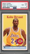 Kobe Bryant 2008 Topps 1958-59 Variation Basketball Card #24 Graded PSA 8 picture