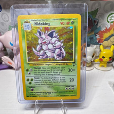 Pokemon TCG Nidoking Holo Rare 011/130 Base Set 2 Stage 2 HP 90 English picture