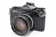 Canon F-1  Early Black 35mm SLR Film Camera FD 50mm F/1.4 S.S.C. Meter Working picture