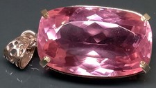 Pendant Pink Topaz Cushion Cut 100.00 Ct EGL Certified Natural Gemstone PD030 picture