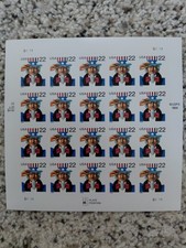 1998 Uncle Sam .22 Cent Stamp Sheet - 20 Stamps - Vintage Patriotic Vibes picture