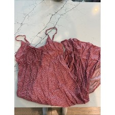 Abercrombie & Fitch Dusty Red Floral Spaghetti-Strap Dress picture