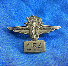 Vintage 1957 Indianapolis 500 Motor Speedway Badge RARE LOW #154 Indy 500 picture