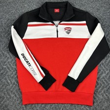 Ducati Corse Fleece Lined Sweatshirt 1/4 Zip Men’s Large Motorcycle  picture