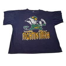 Vintage 90s The Game Notre Dame Fighting Irish T-Shirt NCAA College Big Logo XL picture